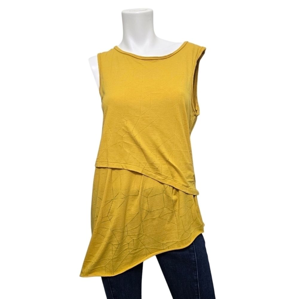Rag & Bone Yellow Sleeveless Lagenlook JTunic Top Small